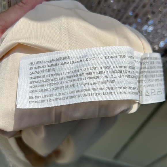 NWT Abercrombie & Fitch Sequin Minidress Open Back Wedding Guest Sz Large - Picture 8 of 8